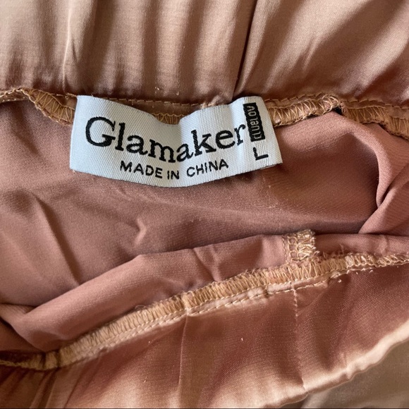 Satin Gold/Copper Drawstring Skirt - Picture 3 of 3